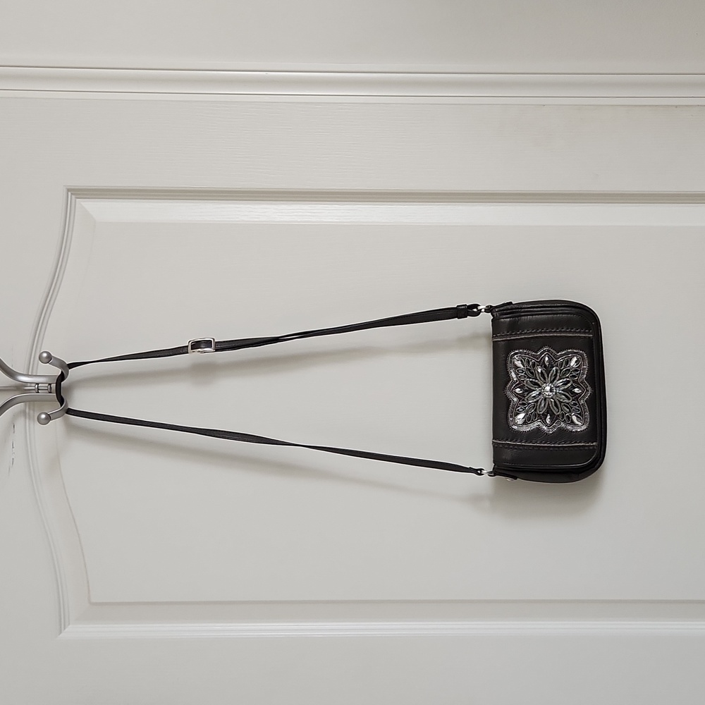 Brighton Anju Jeweled Beaded Flap Mini Shoulder Crossbody Evening Bag